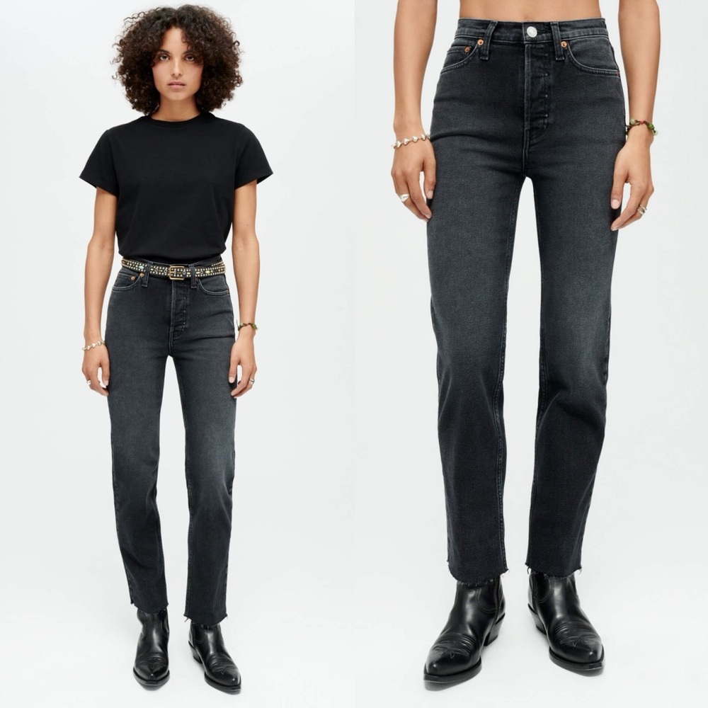 Re/Done Comfort Stretch High Rise Stove Pipe Jeans